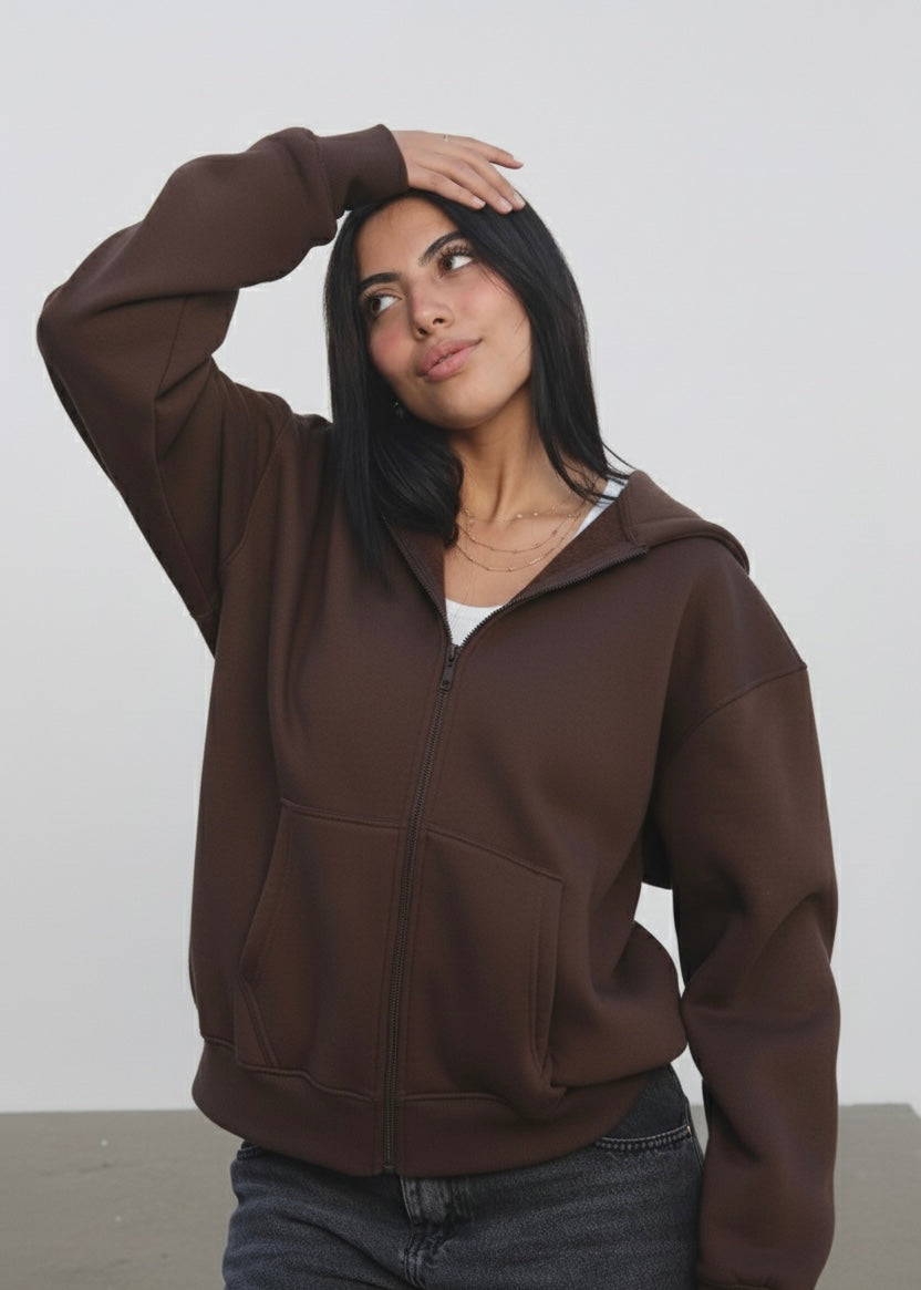 Zip-up in Cocoa Calm